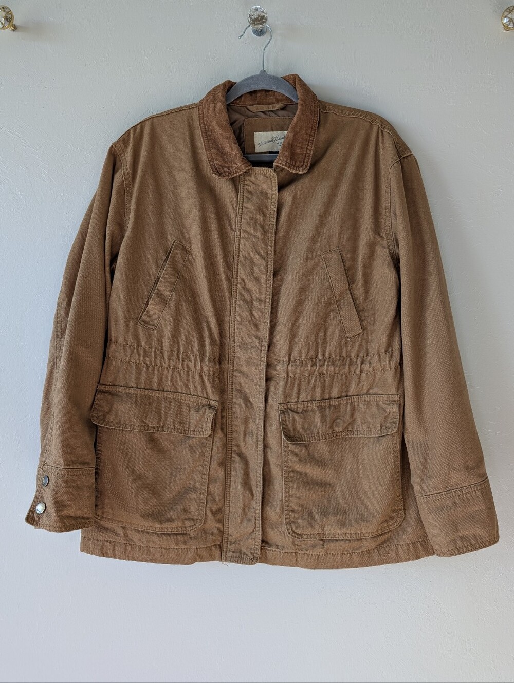 Universal Thread Brown Utility Jacket Canvas Fabric Cotton Workwear Size M